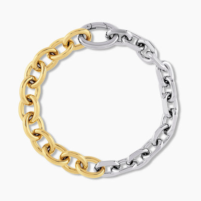 XL Two-Tone Link Bracelet - Virella Jewelry